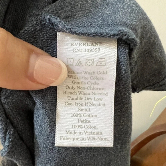 Everlane T Shirt Men's Small Navy Blue Short Sleeve Crew Neck Made in USA - Picture 8 of 8